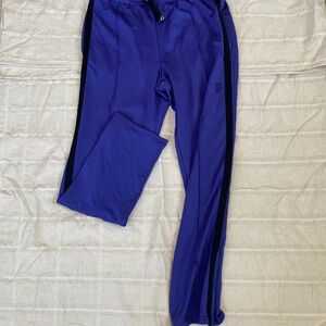 PINK royal blue Track Pants with zip ankle